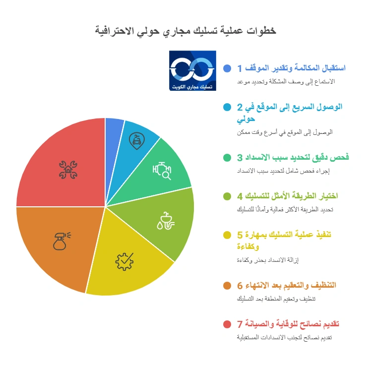 خطوات عملية تسليك مجاري حولي الاحترافية