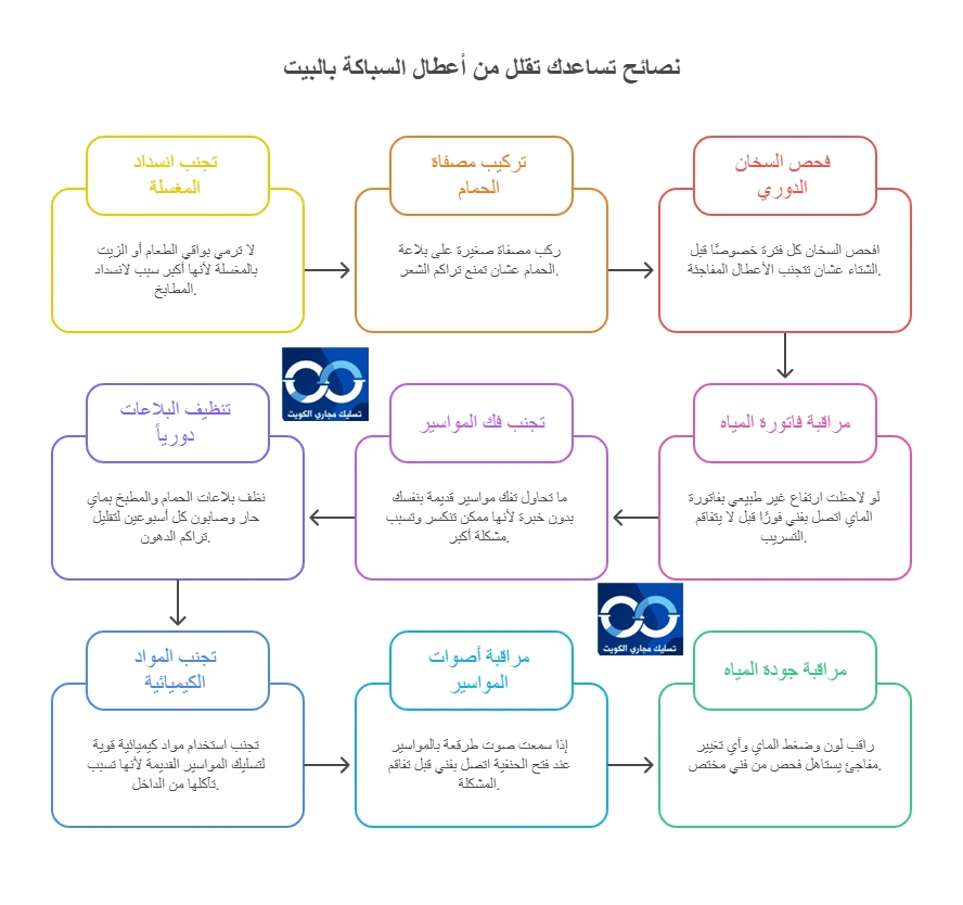 نصائح تساعدك تقلل من أعطال السباكة بالبيت
